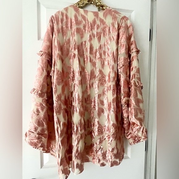 Jen’s Pirate Booty Free People Rising Star Long Jacket Rose Gold RARE - Picture 5 of 9